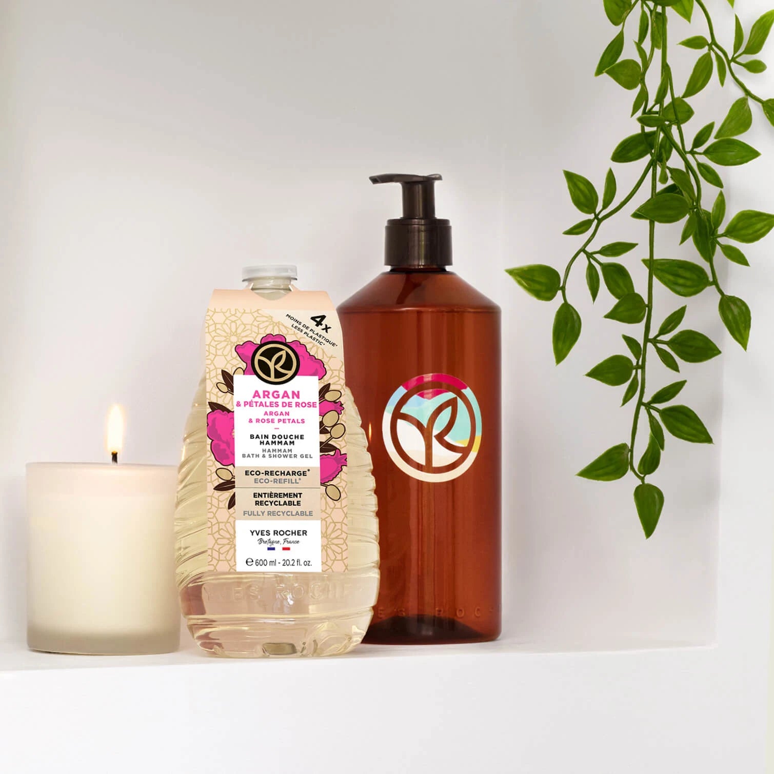 Eco-Refill Argan & Rose Shower Gel 600ml