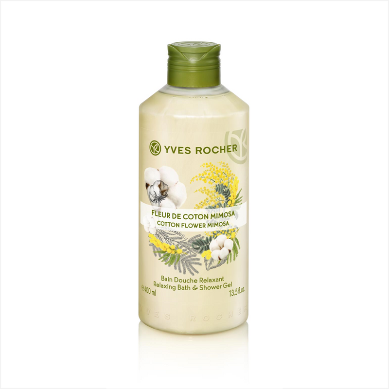Relaxing Cotton Flower and Mimosa Bath and Shower Gel 400ml
